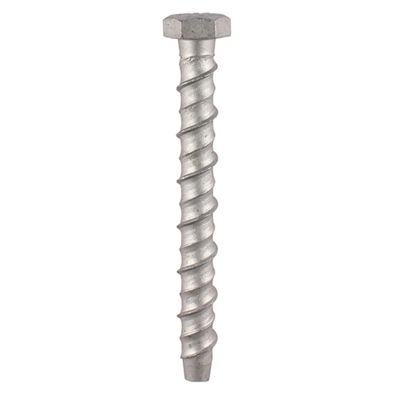 Masonry Bolts – Hex – Exterior – Silver – 8mm x 100mm (4 Pack)