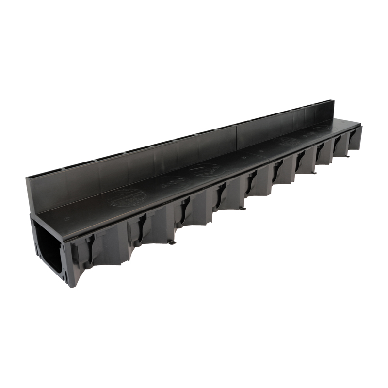 ACO HexDrain Brickslot Channel with Black Slotted Grating 1m (Load Class A15)