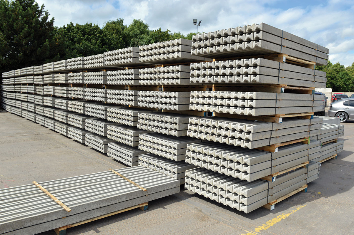 Concrete Slotted 'H' Intermediate Fence Post 3.05m (10ft)