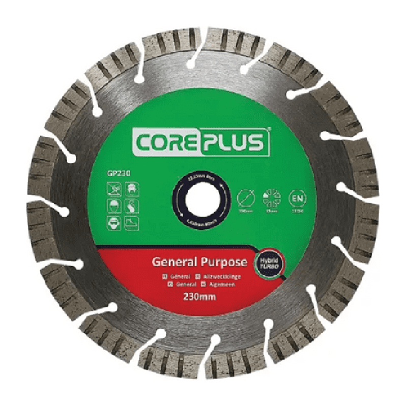 CorePlus GP230 General-Purpose Hybrid Turbo Diamond Blade (230mm x 22.23mm)
