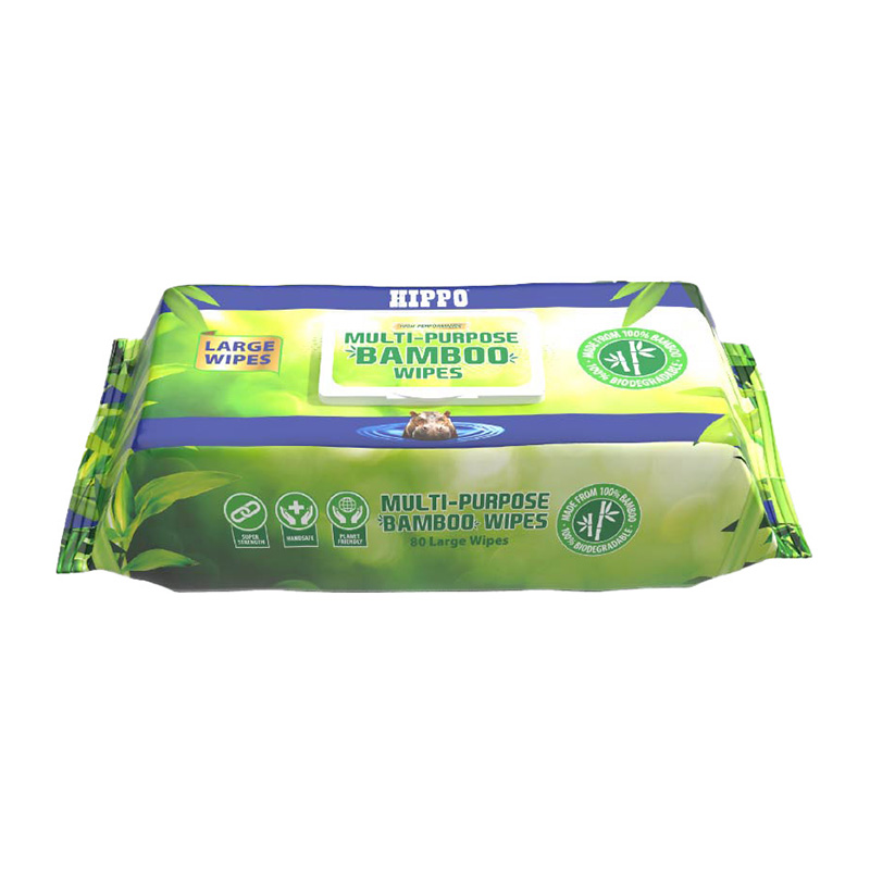 Hippo Multi-Purpose Large Bamboo Trade Wipes (80 Pack)