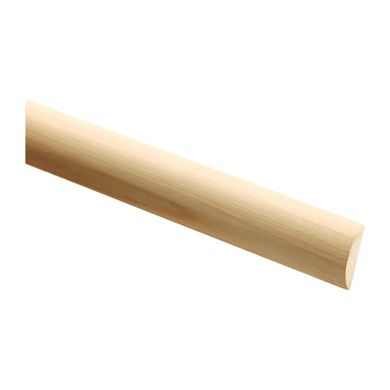 Pine Half Round Moulding (8mm x 21mm x 2400mm)