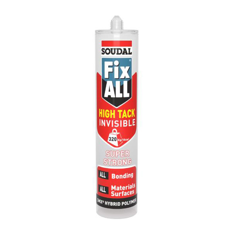 Soudal Fix All High Tack Invisible Adhesive & Sealant – Clear 290ml