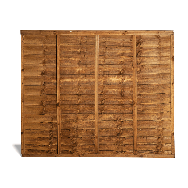 Overlap Fence Panel – Treated Brown (1.83m x 1.525m)