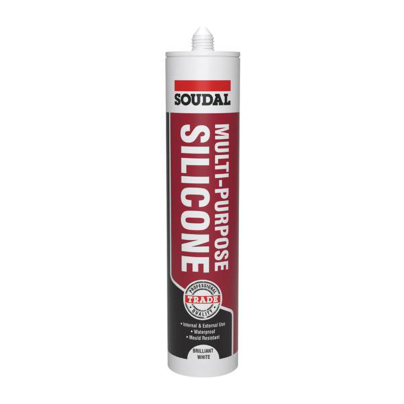 Soudal Trade Multi Purpose Silicone Sealant – Brilliant White 270ml