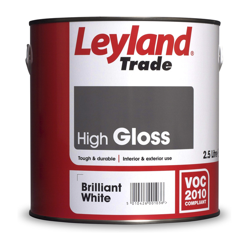 Leyland Trade High Gloss Paint – Black (2.5L)