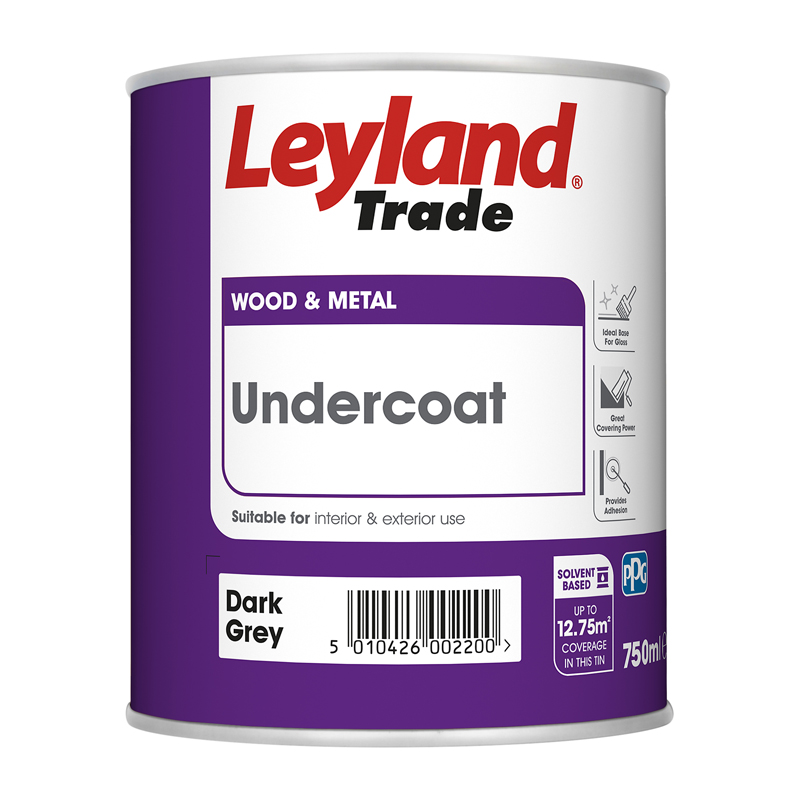 Leyland Trade Undercoat – Dark Grey (0.75L)