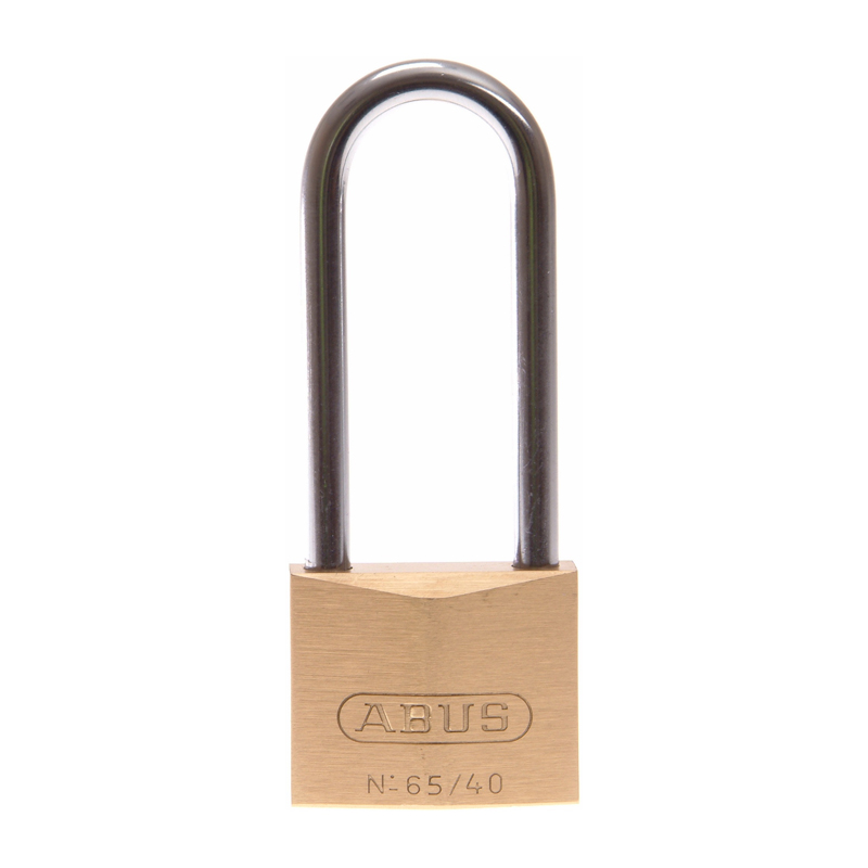 Abus Padlock 65/40mm – Brass (63mm Long Shackle)