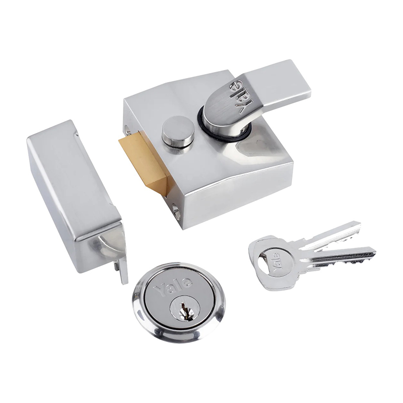 Yale Deadlocking Nightlatch 40mm Backset P85 – Satin Chrome