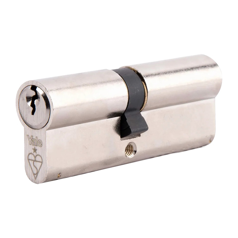 Yale 6-Pin 70mm Euro Double Cylinder KM Series 30/10/30 – Nickel Plated