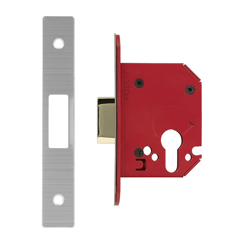 Union StrongBOLT Euro Profile Deadlock 45mm Backset – Stainless Steel