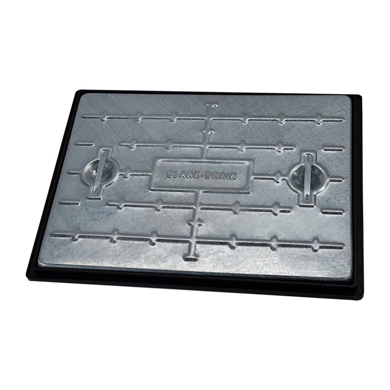 Clark-Drain Galvanised Steel Manhole Cover & Frame 25t – PC6EG (600mm x 450mm)