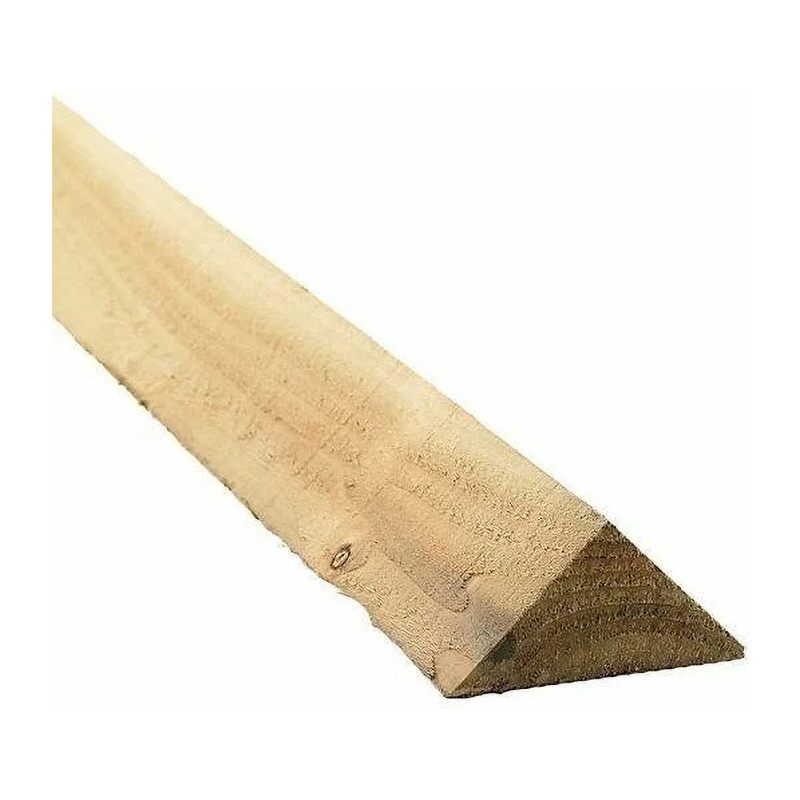 Triangular Sawn Timber Fencing Arris Fence Rail – Treated Green 75mm x 75mm (3.6m)