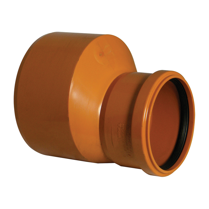 FloPlast 160mm x 110mm Underground Level Invert Reducer – Orange/Brown