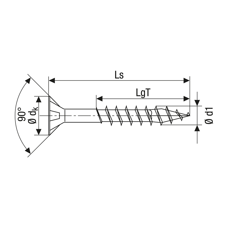Spax YELLOX Pozi Z2 Universal Countersunk Screws 5mm x 90mm (100 Pack)