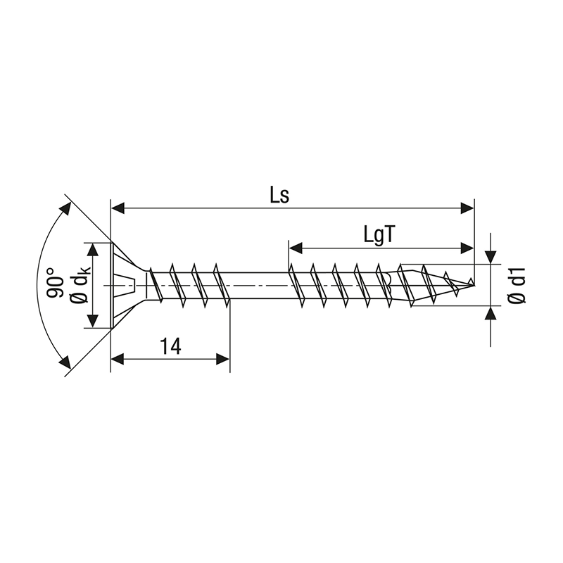 Spax WIROX T-Star Plus T20 Flooring Screw 4.5mm x 60mm (Tub 300)