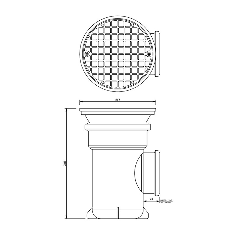 FloPlast 110mm Circular Bottle Gully