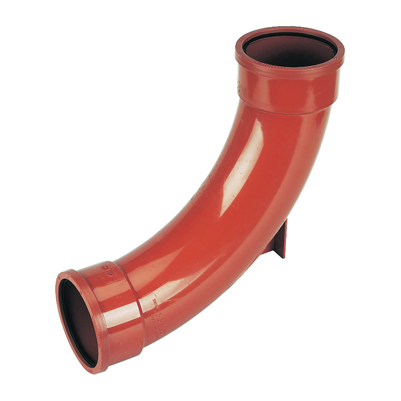 FloPlast 110mm Underground Rest Bend 87.5° 110mm – Orange/Brown (Double Socket)