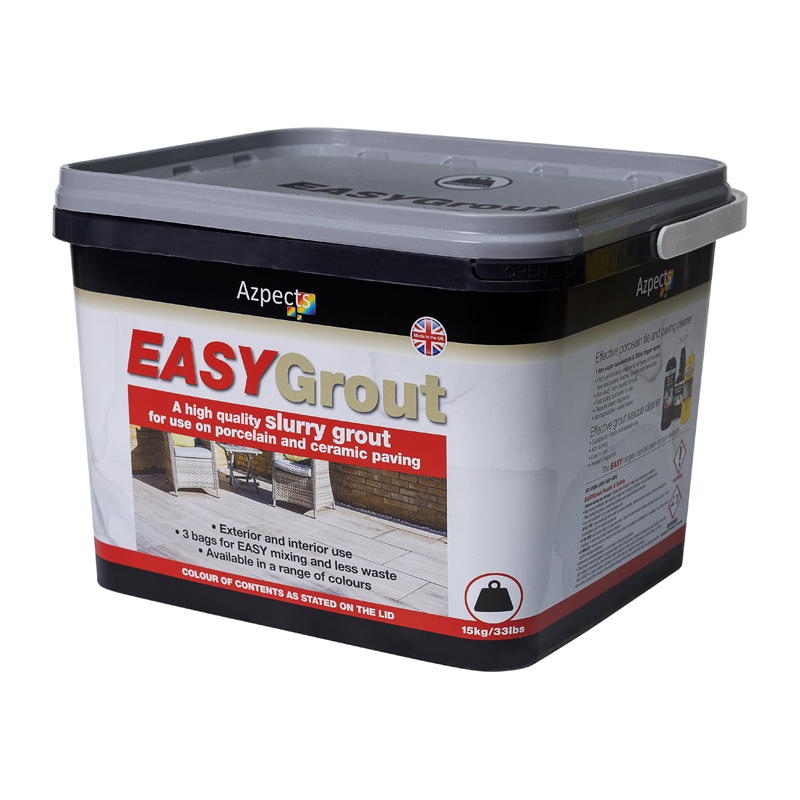 Azpects EASYGrout Porcelain Paving Grout – Argent 15kg