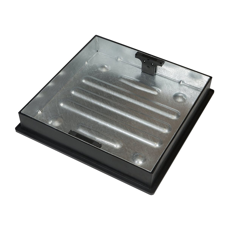 Clark-Drain Galvanised Recessed Manhole Cover & Frame for 60mm Paviors 10t – CD 450SR (450mm x 450mm x 80mm)