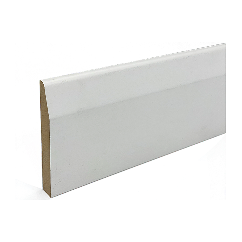 MDF Skirting – Chamfered & Rounded 18mm x 119mm Primed (5.4m)