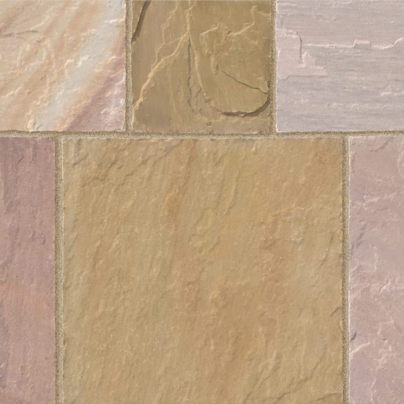 Marketstone Indian Sandstone Paving Slab – Sahara Multi (610mm x 305mm x 18mm)
