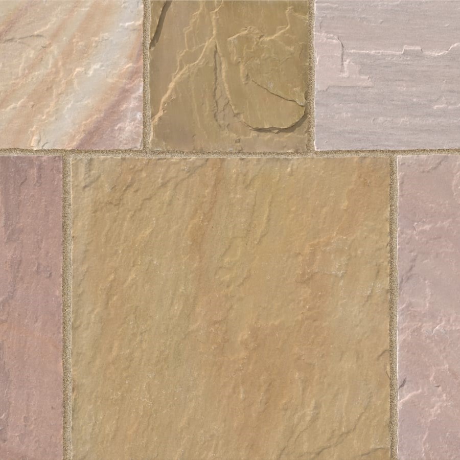 Marketstone Indian Sandstone Paving Slab - Sahara Multi (610mm x 610mm x 18mm)