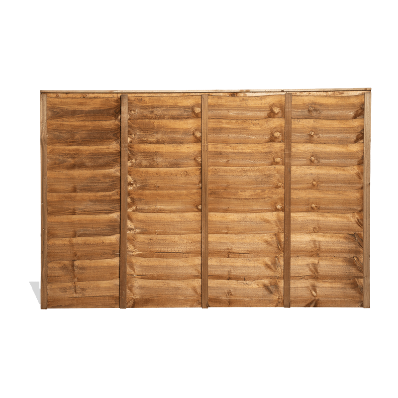 Overlap Fence Panel – Treated Brown (1.83m x 1.22m)
