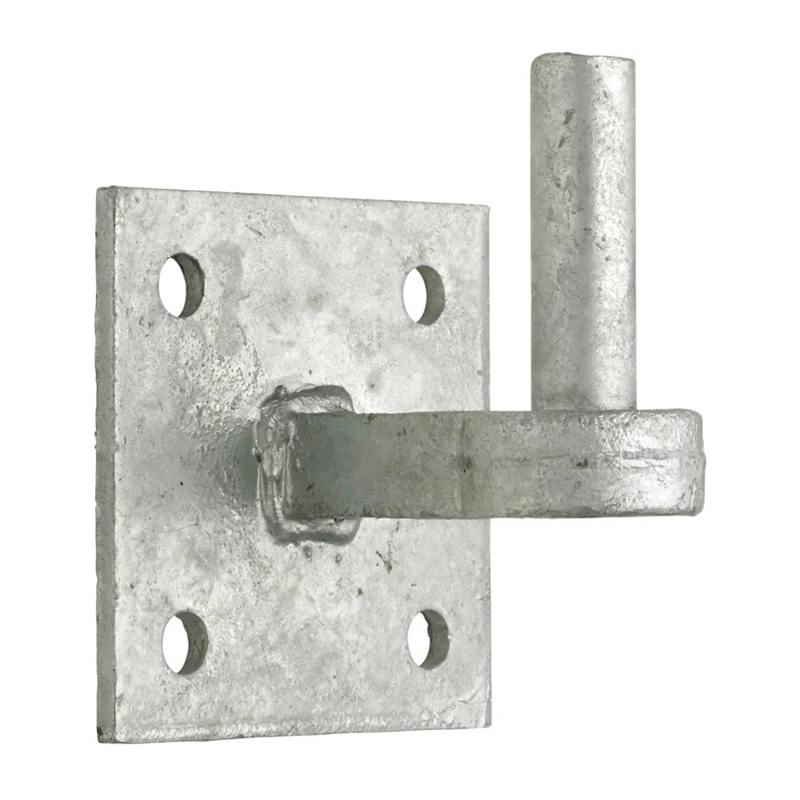 Perry Hinge Hook on 4″x4″ Plate with Extended Shoulder No.153EX – Galvanised 19mm (¾”)