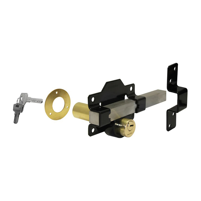 Perry Double Locking Long Throw Gate Lock No.1127 – Black 50mm