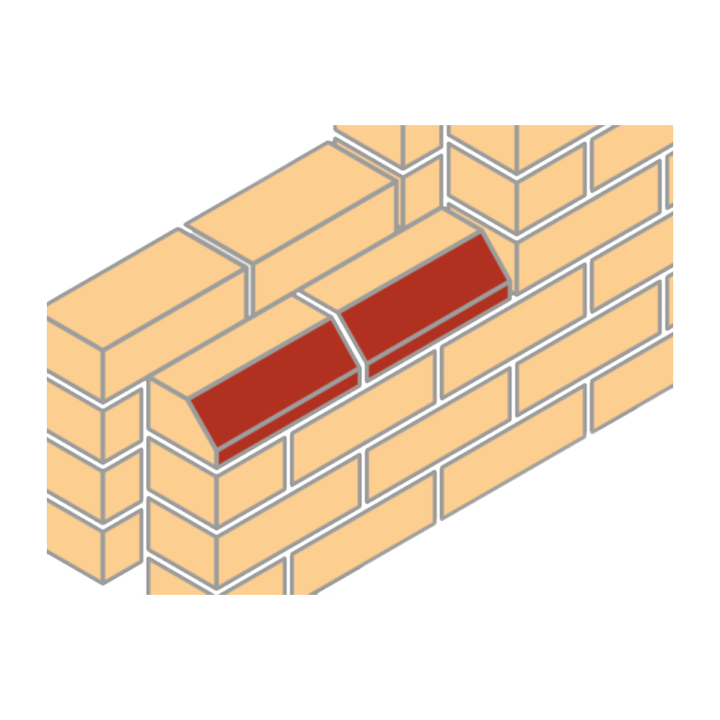 Ibstock Brick Plinth Stretcher 45° Red PL3.2 65mm
