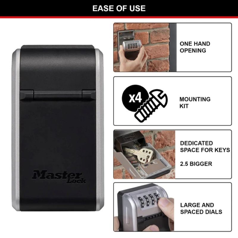 Master Lock Large Wall-Mounted Keysafe Lock Box
