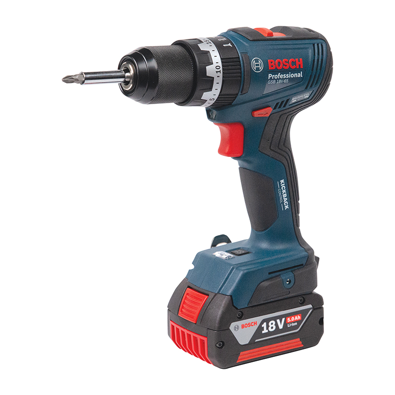 Bosch 18V Combi Drill With 2 x 5.0Ah Li-ion Batteries