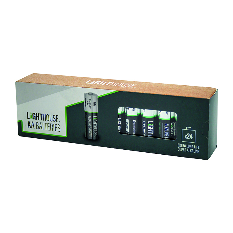 Lighthouse AAA – Alkaline Batteries – LR20/HP2 (24 Pack)