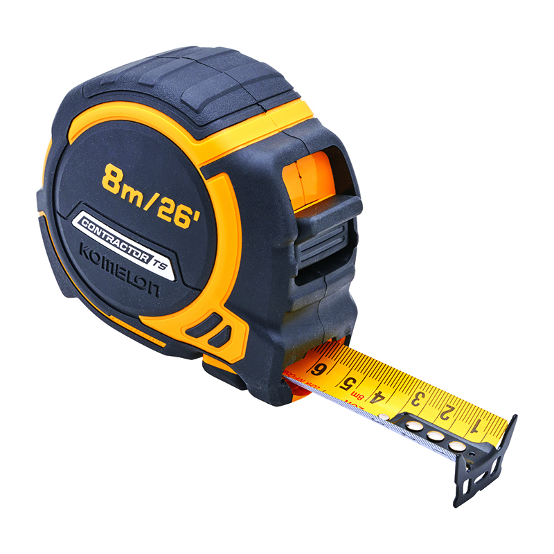 Komelon Contractors Pocket Tape Measure 8m/26ft (with Free Quick Draw Belt Clip)