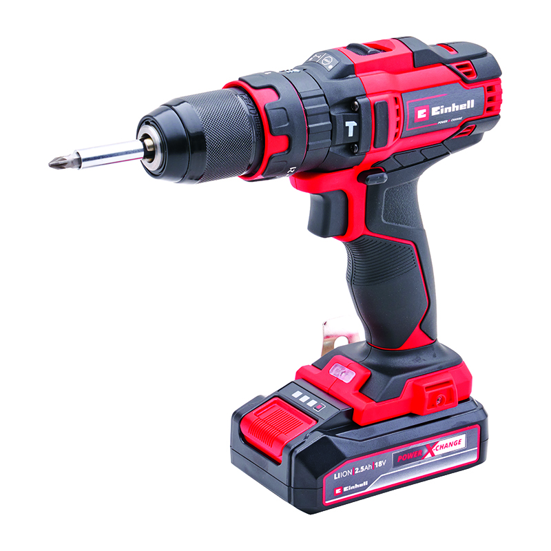 Einhell 18V Power Xchange Cordless Combi Drill with a 2.5Ah Li-ion Battery