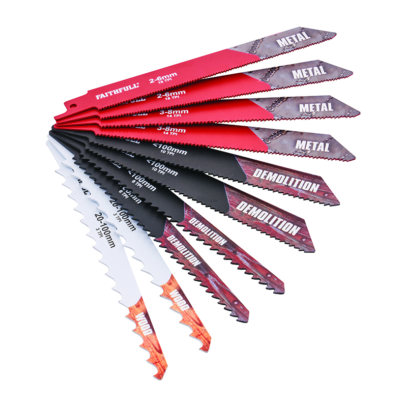 Faithfull Sabre Saw Blade Set 150mm (10 Piece)