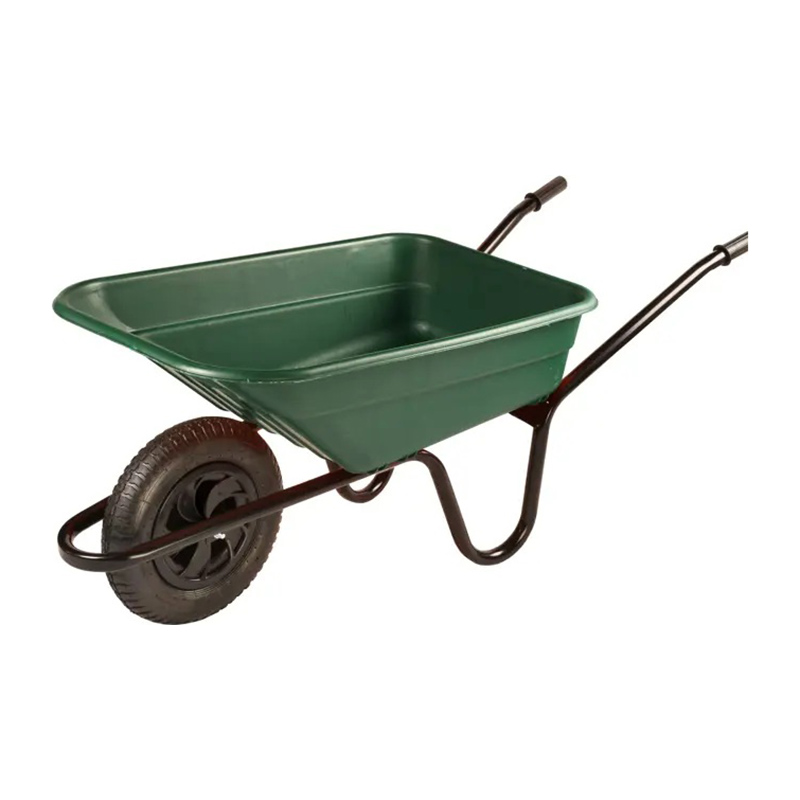Shire Polypropylene  Wheelbarrow Green 90L with Pneumatic Wheel