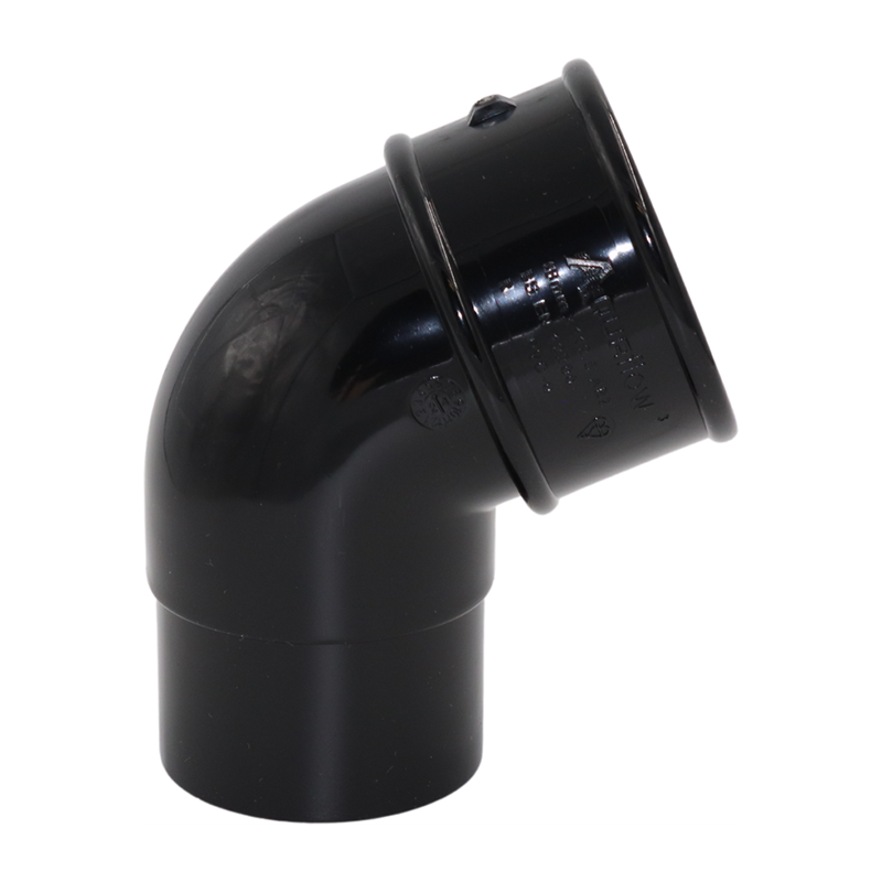 Kalsi Round 68mm Downpipe Offset Bend 112.5° – Black