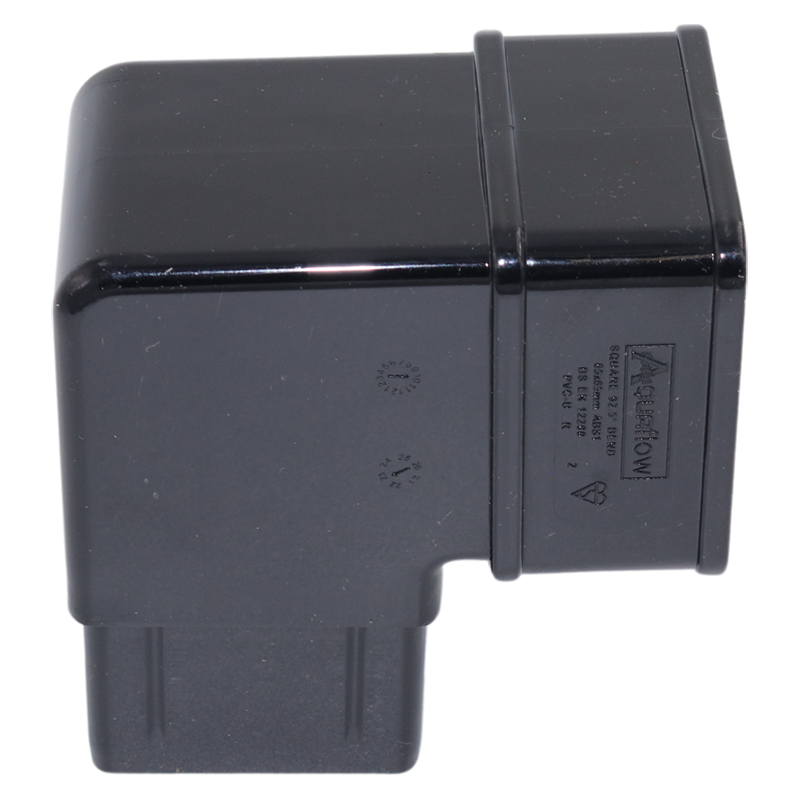 Kalsi Square 65mm Downpipe Offset Bend 92.5° – Black