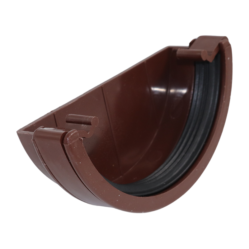 Kalsi Half Round 112mm Gutter Stopend External – Brown