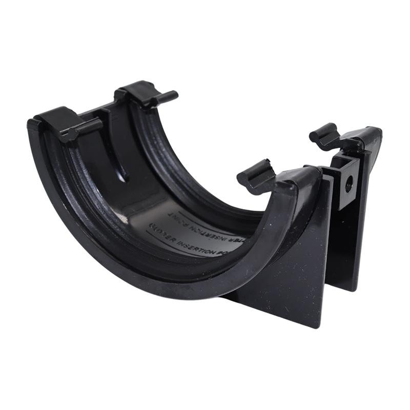 Kalsi Half Round 112mm Gutter Union – Black