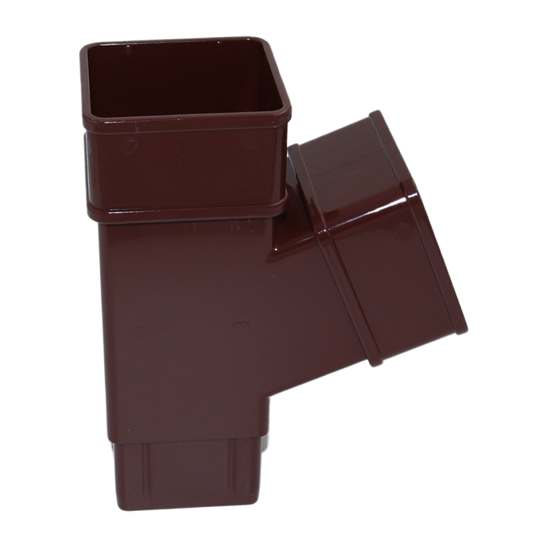 Kalsi Square Line 65mm Downpipe Branch 112.5° – Brown