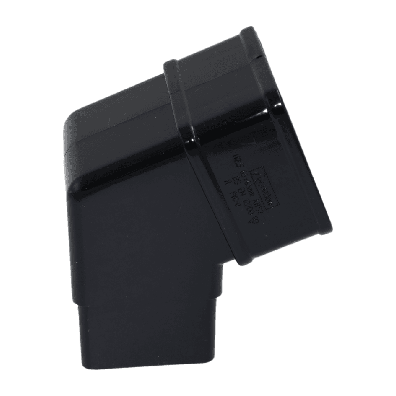 Kalsi Square 65mm Downpipe Offset Bend 112.5&deg;- Black