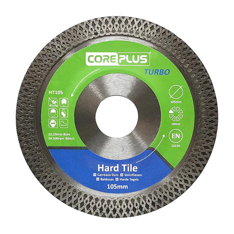CorePlus Hard Tiles Turbo Diamond Blade (105mm x 22.23mm)