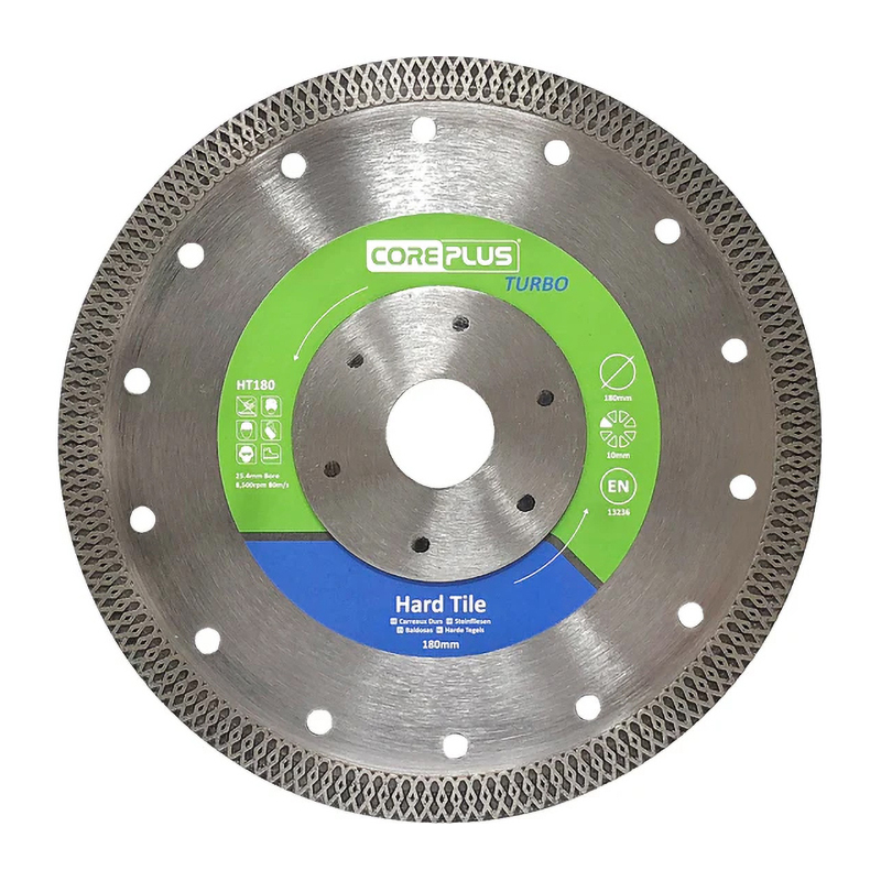 CorePlus Hard Tiles Turbo Diamond Blade (180mm x 25.4mm)