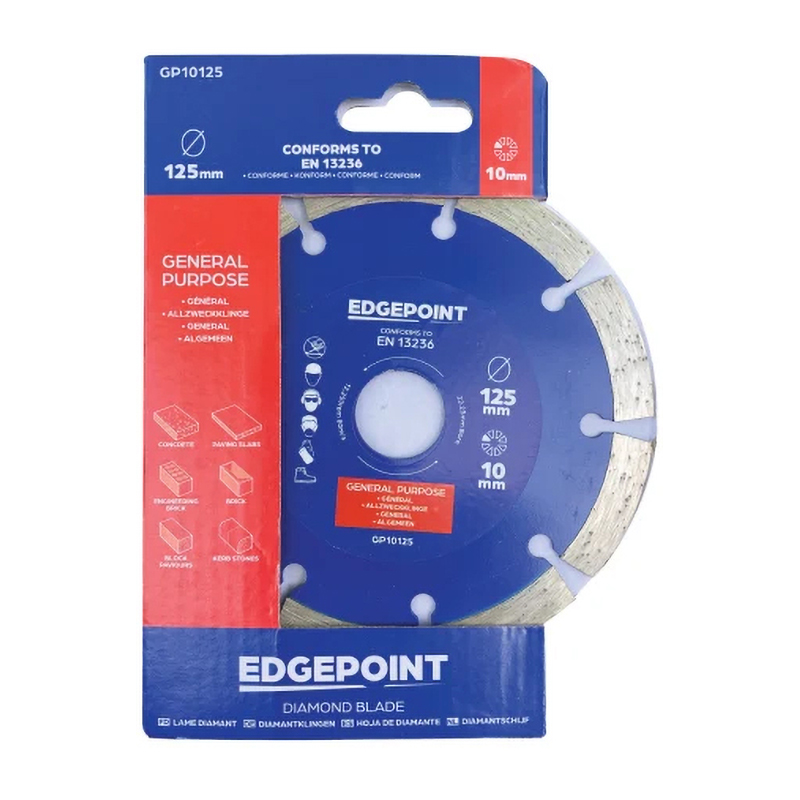 EdgePoint General Purpose Diamond Blade - 10mm Segment (125mm x 22.23mm)
