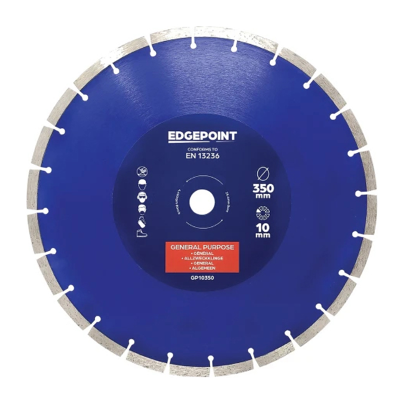 EdgePoint General Purpose Diamond Blade – 10mm Segment (350mm x 25.4mm)