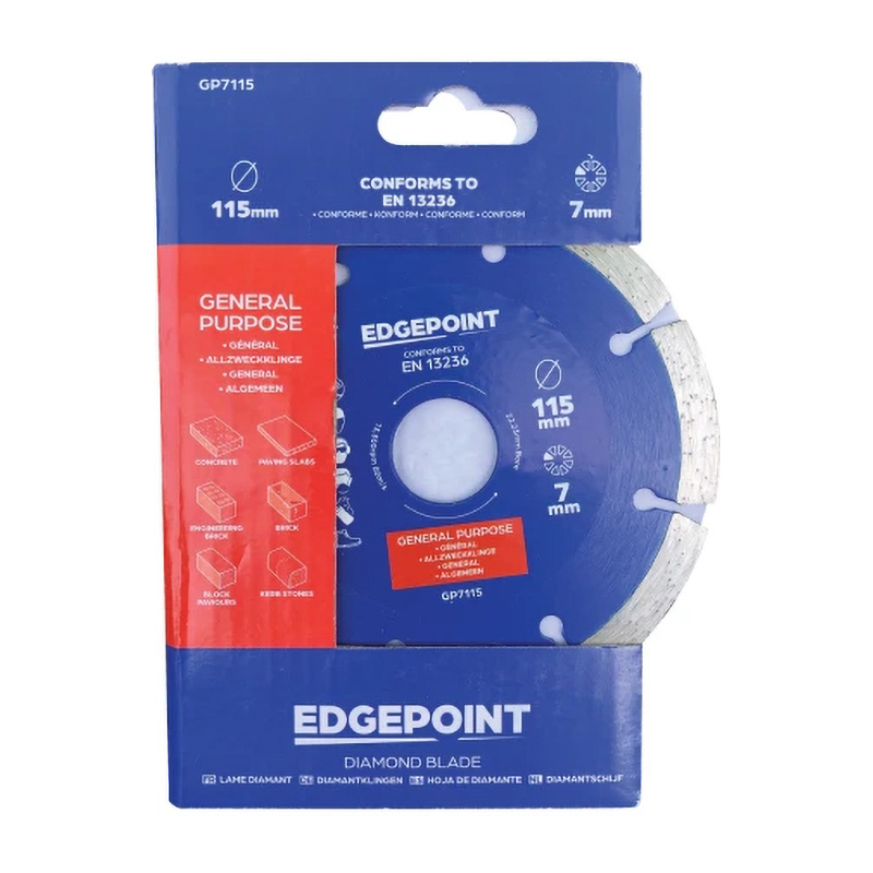 EdgePoint General Purpose Diamond Blade - 7mm Segment (115mm x 22.23mm)