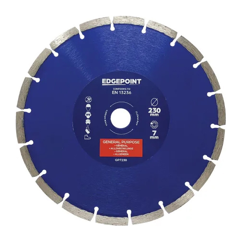 EdgePoint General Purpose Diamond Blade – 7mm Segment (230mm x 22.23mm)